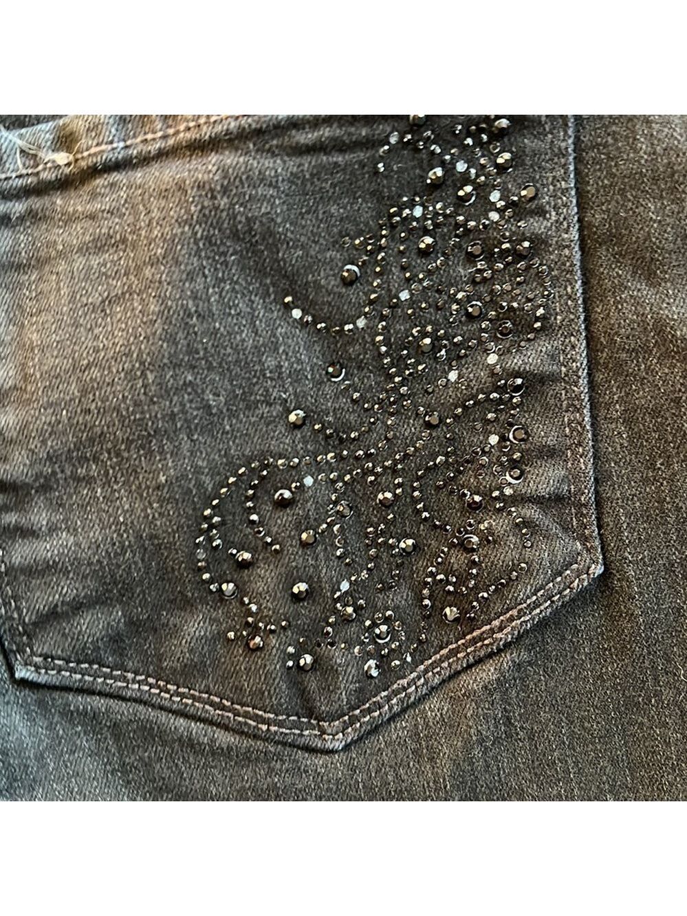 Not Your Daughter's Jeans Black Embellished Pockets - Picture 7 of 10